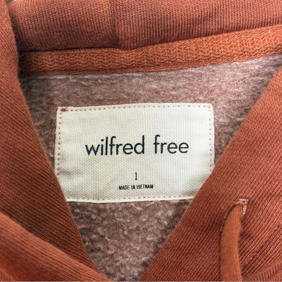 Aritzia Wilfred Hoodie Size 1 XXS XS Copper Brown Cotton Sweatshirt - Picture 5 of 7